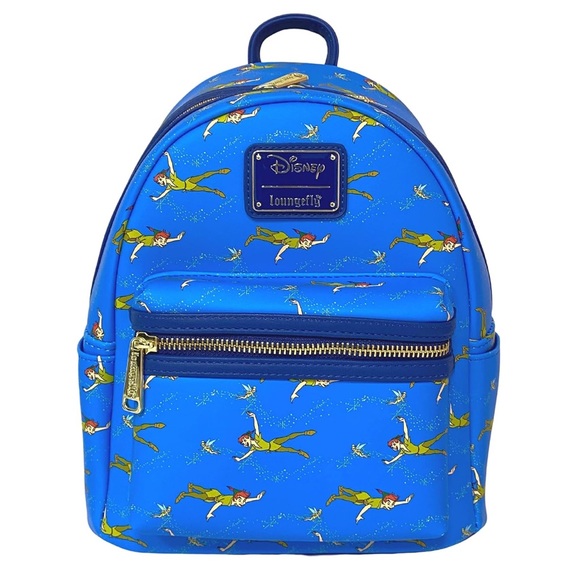 Loungefly Disney Peter Pan and Tinker Bell AOP Mini Backpack - Picture 1 of 10